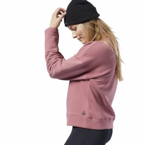 Reebok Workout Ready Crew Sweatshirt Damen - Rosa - DE 685-SRM